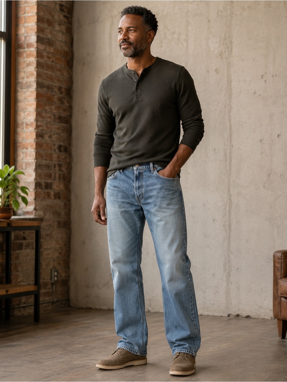 Levi’s 569 Loose Straight Fit Jeans Men’s 32x30 Light Wash 100% Cotton Denim